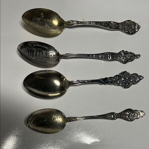 Sterling silver Silver Souvenir Spoons Set